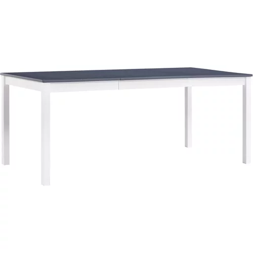  Blagavaonski stol bijelo-sivi 180 x 90 x 73 cm od borovine
