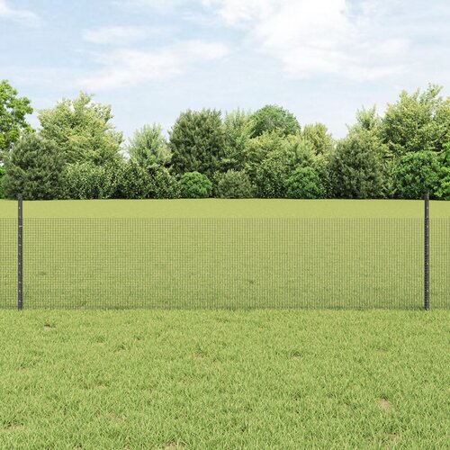 VidaXL zavarena žičana ograda s 44 U stupovima Siva 0.5x100 m Čelik Slike