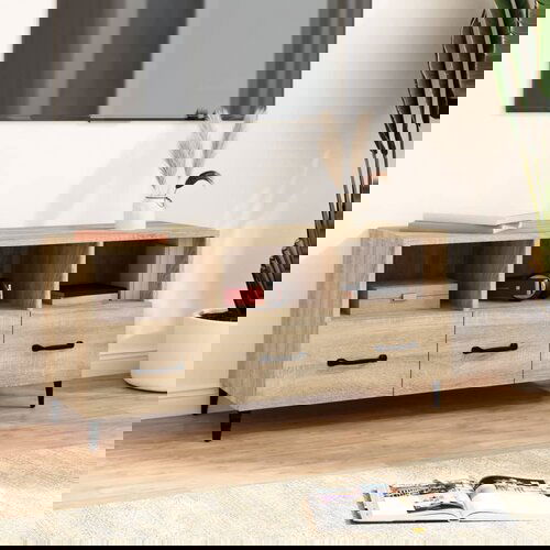 VidaXL TV omarica sonoma hrast 102x35x50 cm konstruiran les Slike