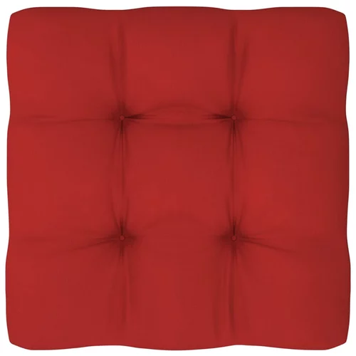 vidaXL Blazina za kavč iz palet rdeča 80x80x10 cm