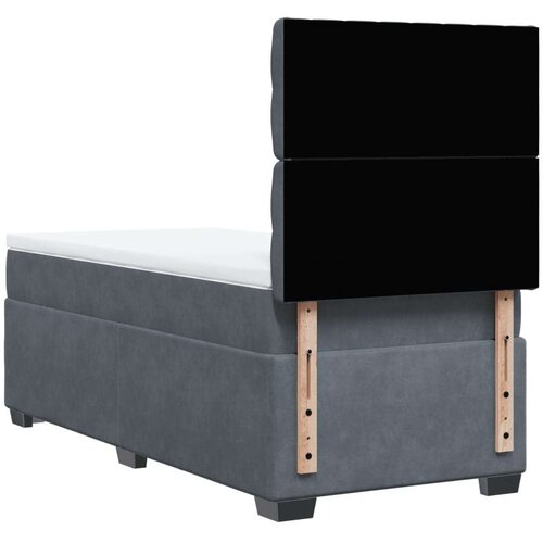 VidaXL box spring krevet s madracem tamnosivi 90x200 cm bar&amp;scaron;unasti Slike
