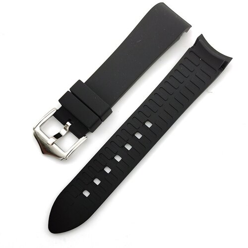 INF Univerzalni silikonski pa&scaron;ček za pametno uro z ukrivljenim koncem Black 22 mm, (5000079142) Cene