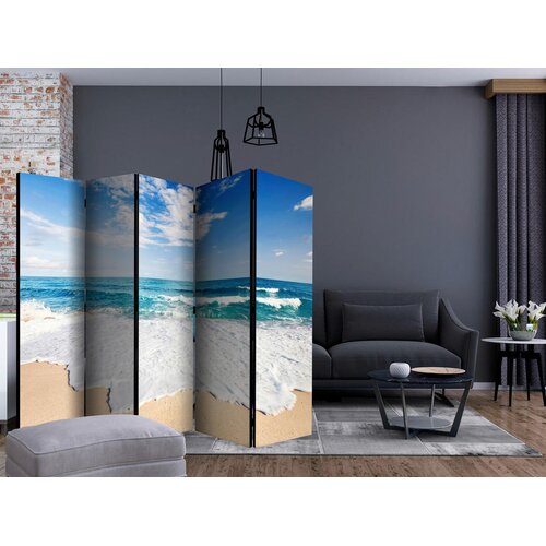Artgeist PARAVAN 225/172/3 cm bela, svetlo modra Slike