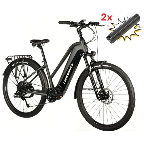 Leaderfox Električno treking kolo Barnet Lady 28" - siva + dodatna baterija Cene