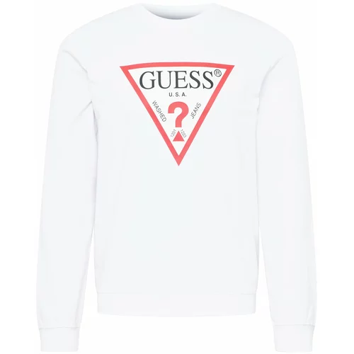 Guess Sweater majica 'AUDLEY' crvena / crna / bijela