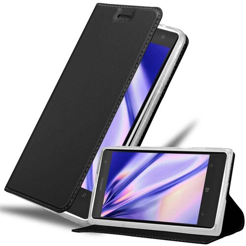 Cadorabo Ohi&scaron;je, združljivo z Nokia Lumia 1020 v klasična črna - Za&scaron;čitni ovitek z magnetnim zapiranjem, stoječo funkcijo in režo za kartice, (20558619) Cene