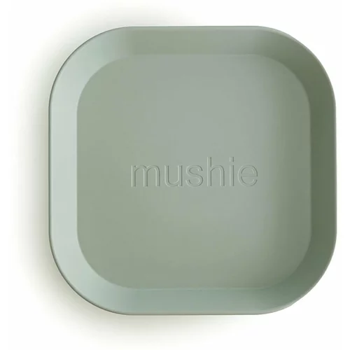 Mushie Square Dinnerware Plates tanjur Sage 2 kom