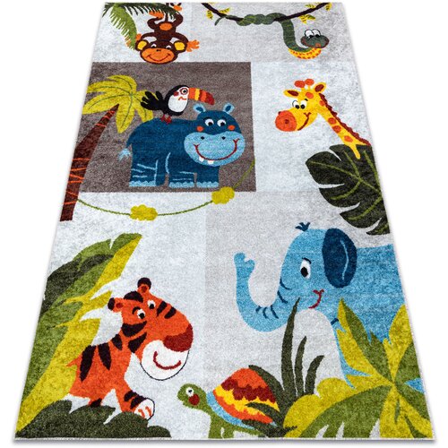 RugsX Preproge JUNIOR 51858.802 pralna preproga živali, Afrika z 160x220 cm Siva Cene