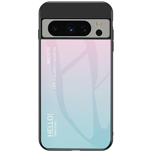 INORCO Gradient barvni ovitek za Google Pixel 8 Pro, kaljeno steklo+PC+TPU hibridni ovitek za telefon, (22034430) Slike