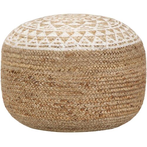 vidaXL Ručno rađeni tabure od jute 45 x 30 cm bijeli Cene