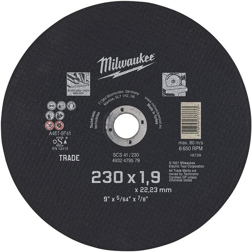 Milwaukee rezni disk za metal 230x1.9x 22.2mm Slike