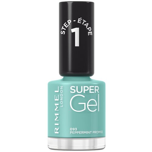 Rimmel London Super Gel STEP1 gel lak za nohte 12 ml Odtenek 093 peppermint promise Cene