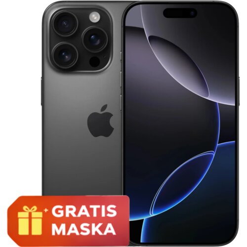 Apple iPhone 16 Pro 256GB Black Refurbished (A) Slike