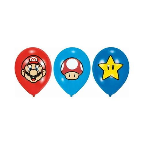 Amscan Baloni iz lateksa "Super Mario" 6 kos