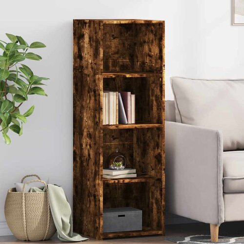  Visoka komoda dimljeni hrast 40x41x124 cm od konstruiranog drva Cene