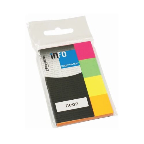  Page Marker Neon, 20x50mm, 4x50 listića Info Notes 06PM01N Slike