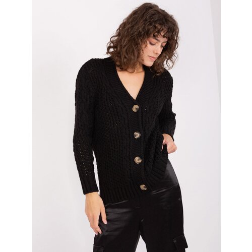 Fashion Hunters Black cardigan with wool Slike