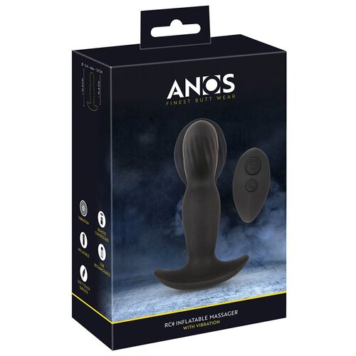  Analni vibrator na naduvavanje Inflatable Massager, 14.6cm, Crni Cene
