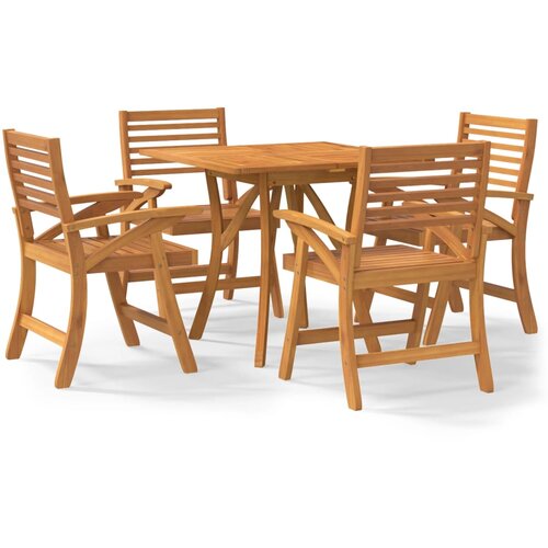 vidaXL Vrtna garnitura - 5-dijelni vrtni blagovaonski set od masivnog bagremovog drva - 85 x 85 cm 4 Cene