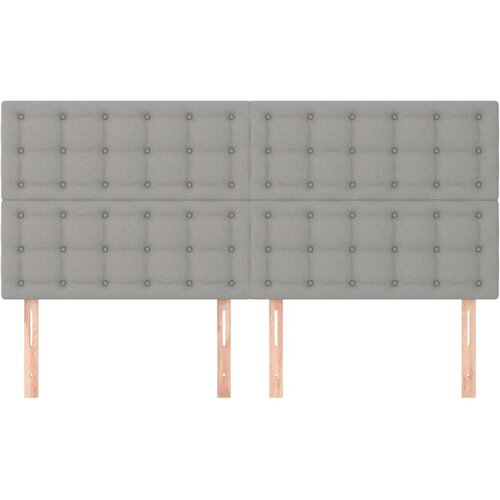  Uzglavlje svijetlosivo 200x5x118/128 cm tkanina Slike