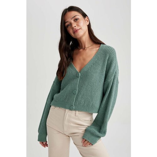 Defacto Regular Fit V-Neck Knitwear Cardigan Slike