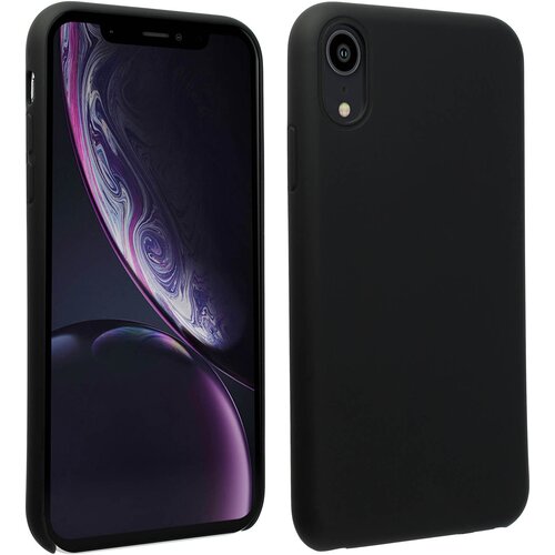 AVIZAR Poltrda silikonska za&amp;scaron;citna torbica z mehkim zakljuckom na dotik - crna str. Apple iPhone XR, (20599405) Slike
