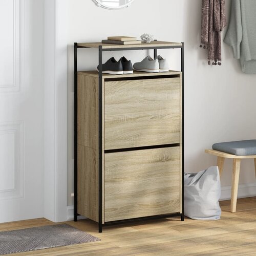  za cipele boja hrasta 60x34x112 cm konstruirano drvo Slike