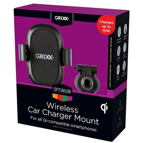 GRIXX Bežični auto punjač - držač QI 10W Slike
