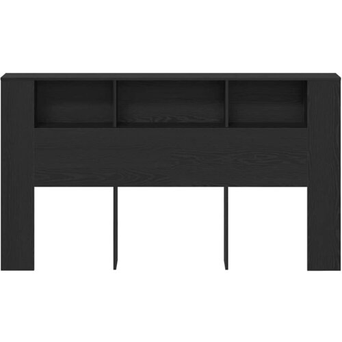  Glava kreveta s ormarićem Crni hrast 180 x 18,5 x 102,5 cm Slike