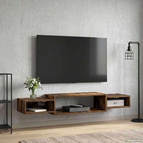 TV ormar za montažu na zid Zidna montaža Dimljeni hrast - Dimljeni hrast 140 cm Cene