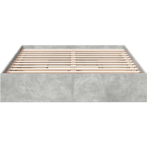  Okvir kreveta s ladicama siva boja betona 150 x 200 cm drveni Slike
