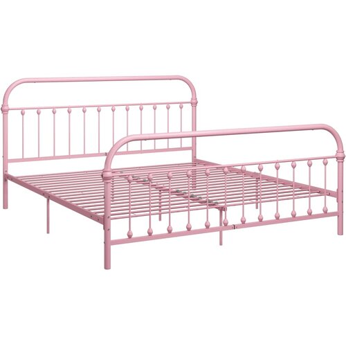  Okvir za krevet ružičasti metalni 180 x 200 cm Slike