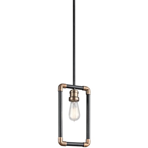 Elstead Lighting Elstead Imahn 1 mini stropna viseča svetilka, črna, naravna medenina, E27, (22099566) Cene
