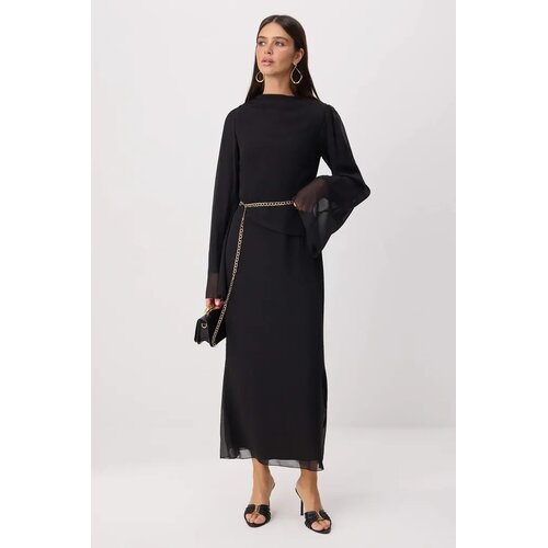 Trendyol Modest Ženska haljina Tctss26Eb00084, Crna Slike