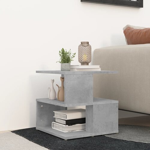 VidaXL Stranska mizica betonsko siva 40x40x40 cm iverna plo&amp;scaron;ča, (20712760) Slike