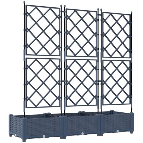  Vrtna saksija 3 kom. Svjetlosiva 120 x 40 x 125,5 cm PP Slike