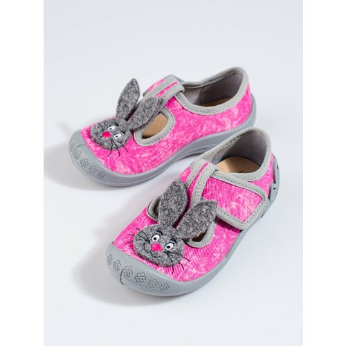 SHELOVET Slippers for a girl on velcro pink marbles Slike