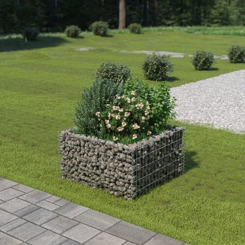 Furnova Visoka greda gabion pocinkano jeklo 90x90x50 cm, (21921093) Cene
