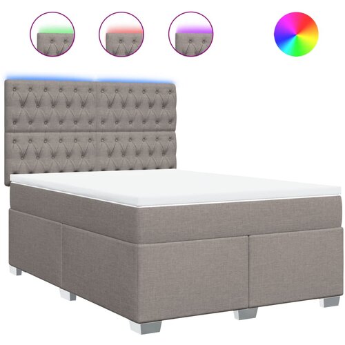 Maison Chic Box spring postelja - Vzmetna postelja z vzmetnico taupe 160x200 cm blago SL18200, (21883781) Cene