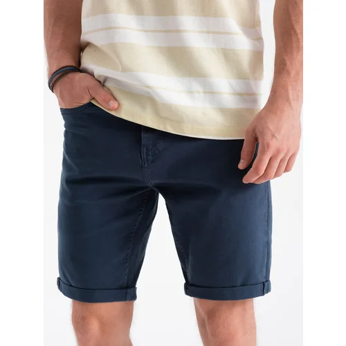 Ombre Men's CHINO shorts - dark blue