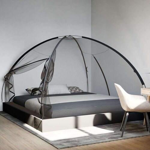 vidaXL Komarnik Mongolia s vratima 220 mrežasti crni 200x200x135 cm Cijene