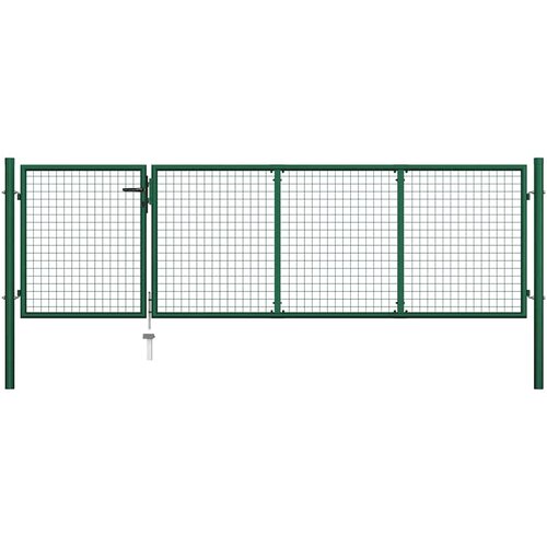  Vrtna vrata Čelik 350x100 cm Zelena Cijene