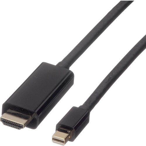 Roline Mini-DisplayPort / HDMI adapterski kabel mini DisplayPort vtič\, HDMI-A vtič 1.00 m črna 11.04.5795 za&scaron;čiten DisplayPort kabel, (20415652) Cene