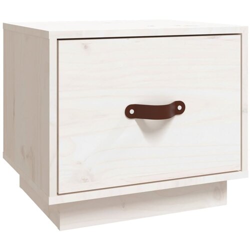 Maison Chic Nočna omarica - Nočna miza bela 40x34x35 cm trdna borovina, (21689440) Cene
