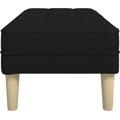  Klupa s jastukom Crna 113 x 57 x 39 cm tkanina Slike