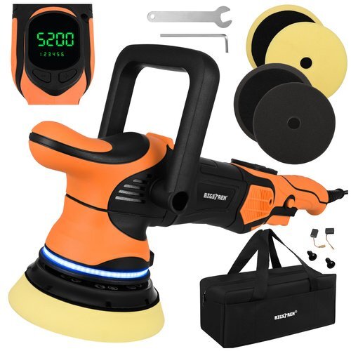 Bigstren 27663 ekscentrična polirka za automobil 1000 W, 125 mm, DA, hod 15 mm, LED + torba Slike
