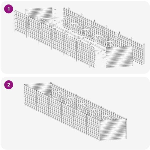  Povi&scaron;eni vrtni krevet Smeđa 600 x 80 x 55 cm - 600 x 80 x 55 cm Smeđa Cijene