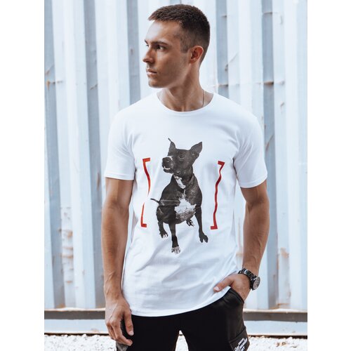 DStreet T-shirt męski z nadrukiem biały Cene