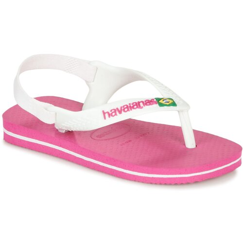 Havaianas Japonke BABY BRASIL LOGO II Rožnata Slike