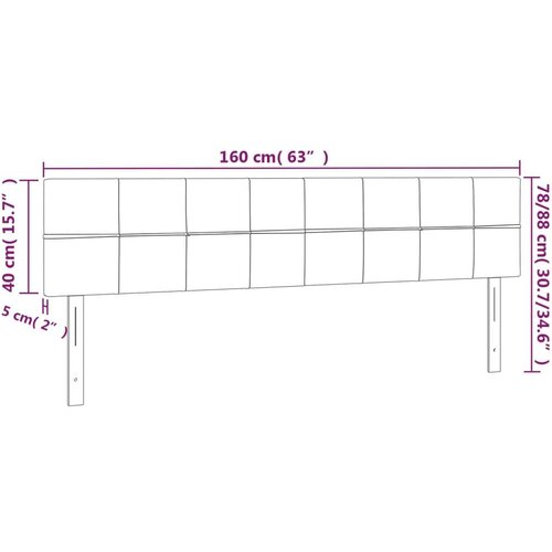  Uzglavlje krem 160x5x78/88 cm od tkanine Slike